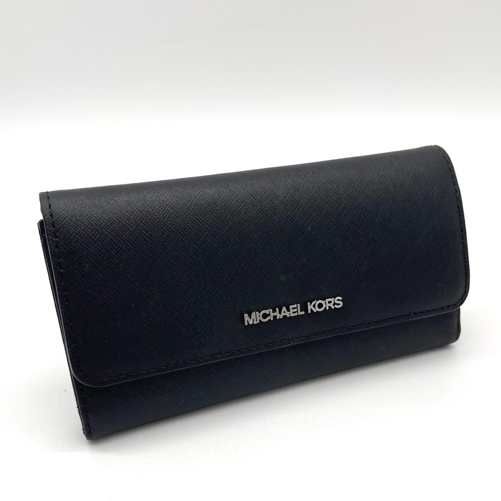 Michael Kors Large Trifold Wallet Black